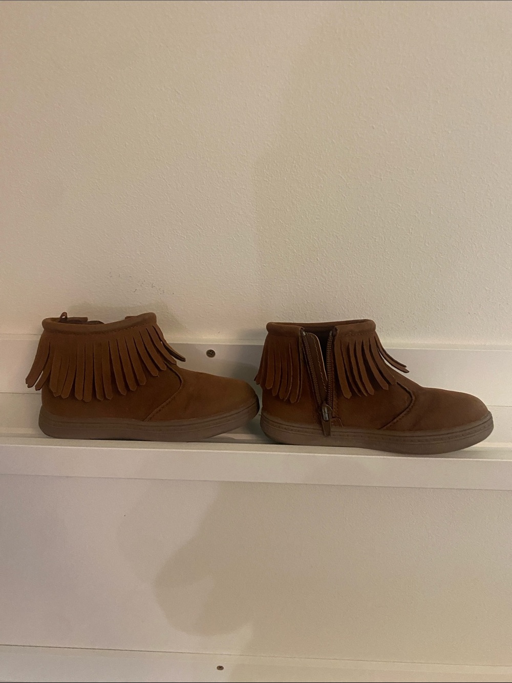 Carter's Kids Tan Fringe Ankle Boots